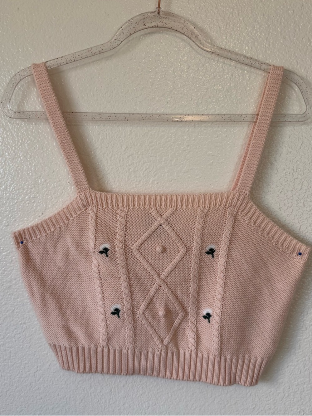 wild fable Blush Pink Knit Cropped Camisole